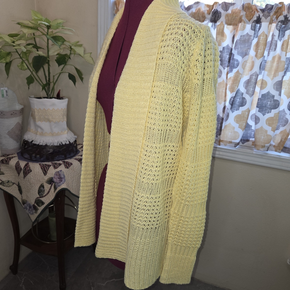 Jason Maxwell Soft Yellow Cardigan Size S. OOCP - Picture 3 of 12